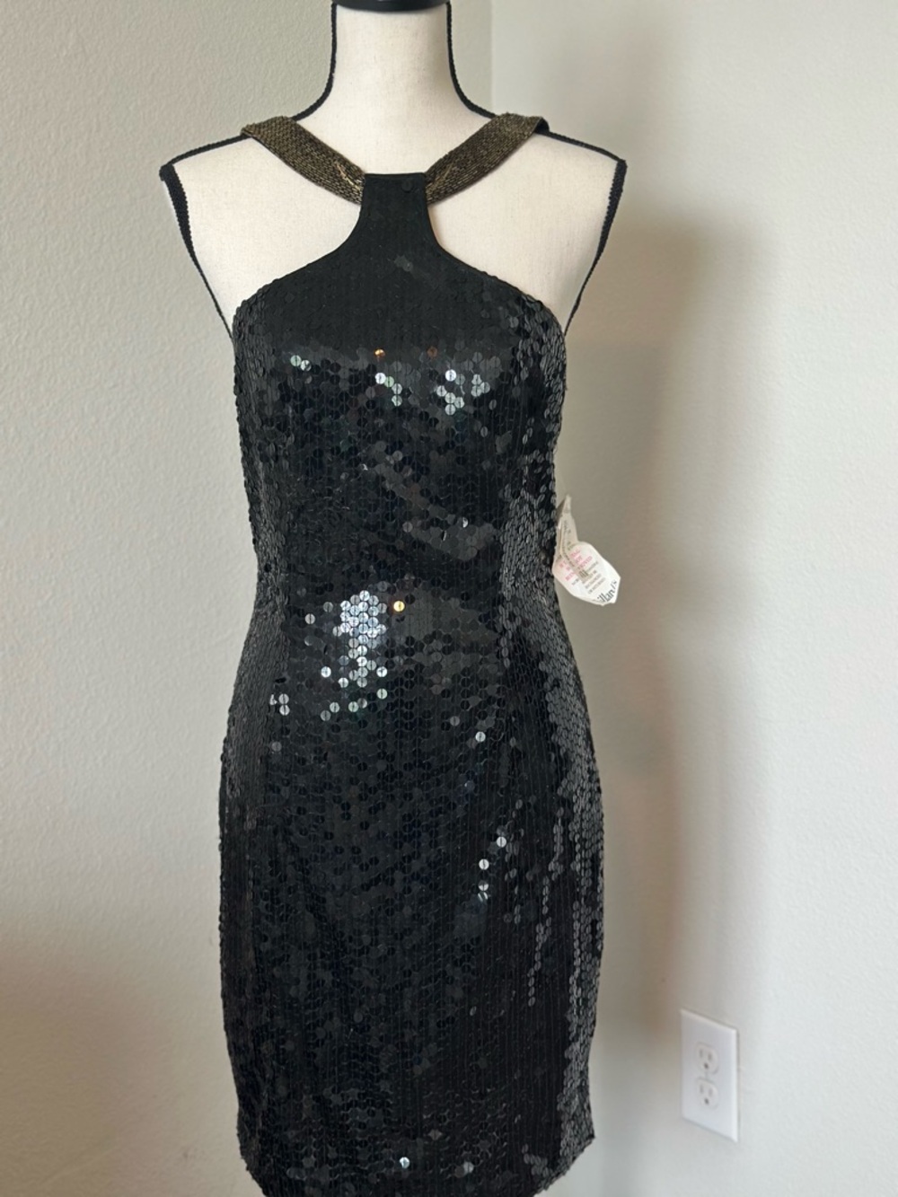 VINTAGE Niteline by Della Roufogali sequin cocktail dress